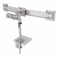 Hold Dual Monitor Arm 22 - 2×4 kg, silver