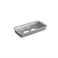 Powerdot Tray 01 - Mounting tray for 2 Powerdots, silver